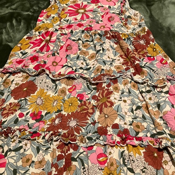 Floral Sleeveless Dress with Ruffle Details - Picture 2 of 3